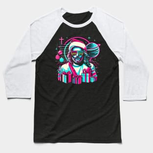 COOL JESUS SUNGLASS CHRISTMAS RETRO 80'S NEON VIBE Baseball T-Shirt